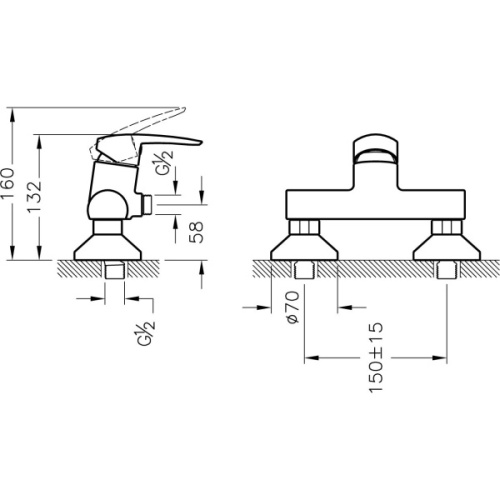 Смеситель для душа VitrA Dynamic S A40954EXP - фото 2