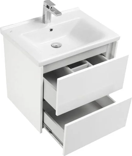 Тумба под раковину подвесная Акватон Стоун 60 см белая, подвесная, пристенная - фото 4