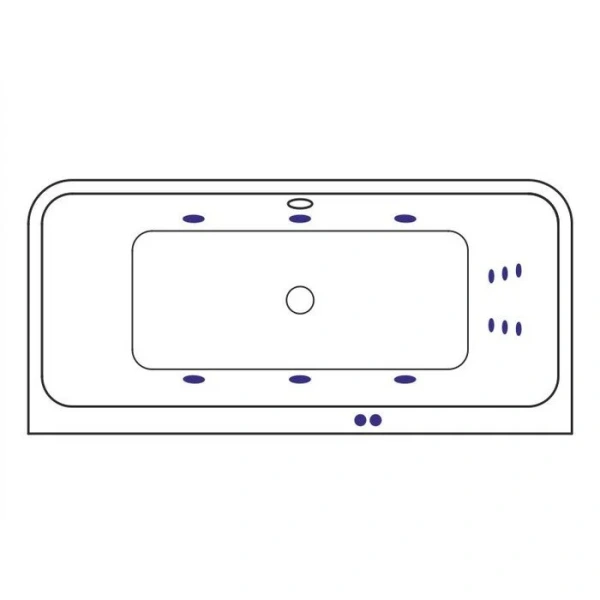 Ванна гидромассажная Excellent Arana Line 180 x 85 см, белый/бронза, WAEX.ARA18.LINE.BR - фото 3