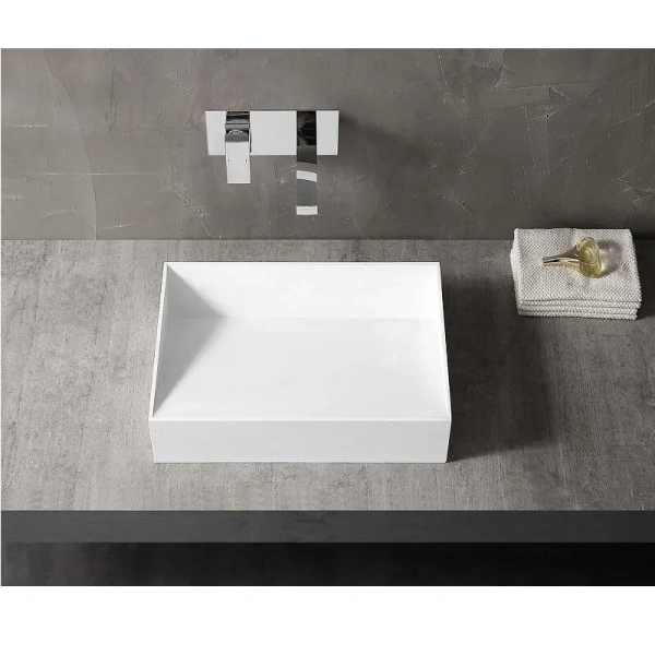 Раковина Abber Stein 60 см белая матовая - фото 4