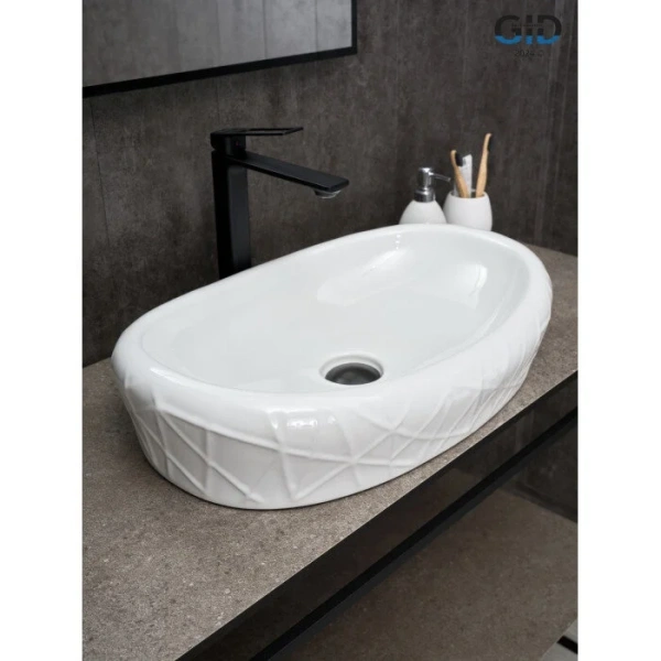 Раковина GID Creativo 777s 60 см белая, 60 см - фото 6