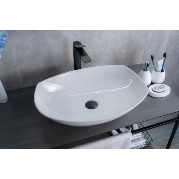 Раковина GID Creativo N9137 56 см белая - фото 4