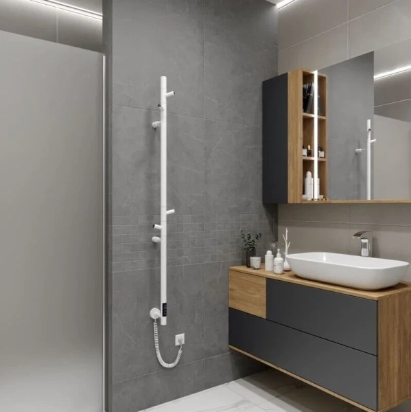 Полотенцесушитель электрический Vincea 15х140 см таймер белый - фото 3