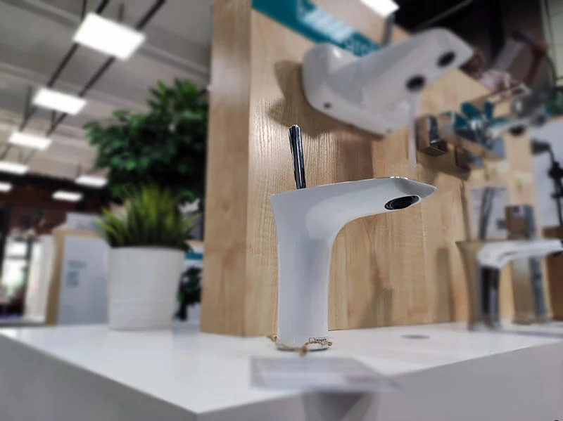 Смеситель для раковины Hansgrohe PuraVida хром/белый, с 1 монтажным отверстием - фото 8