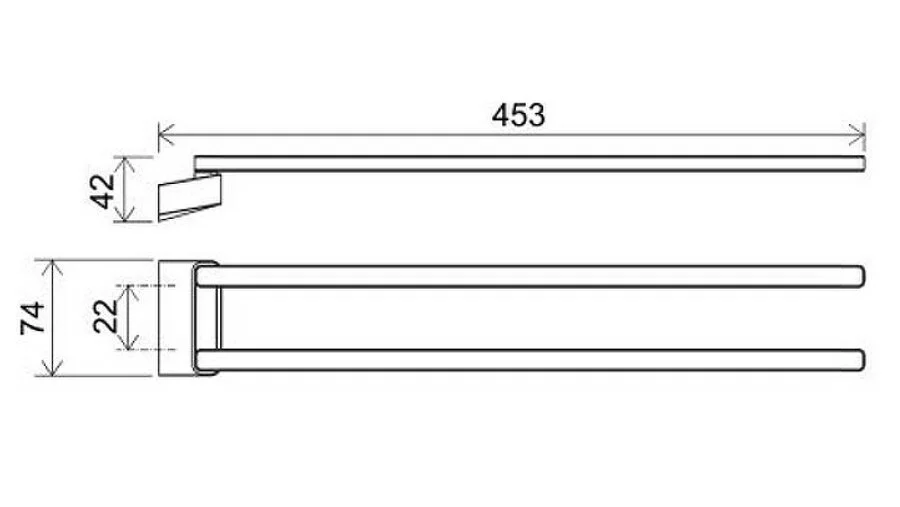 Полотенцедержатель Ravak 10° черный матовый, современные, hi-tech - фото 2