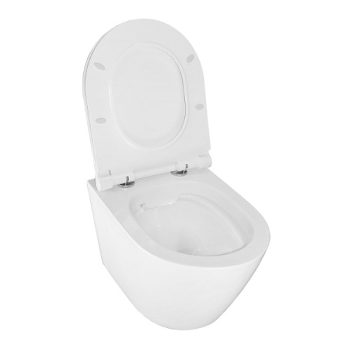 Унитаз подвесной Azario Nova безободковый, безободковые, сиденье с микролифтом , с антивсплеском - фото 5