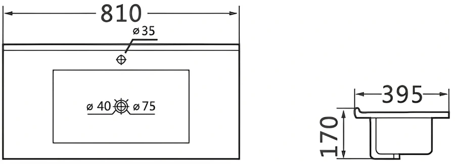 Раковина мебельная Vincea 80 см белая index_1 - фото 3