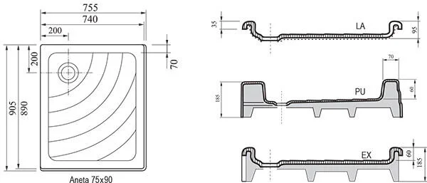 Душевой поддон Ravak Aneta - фото 3