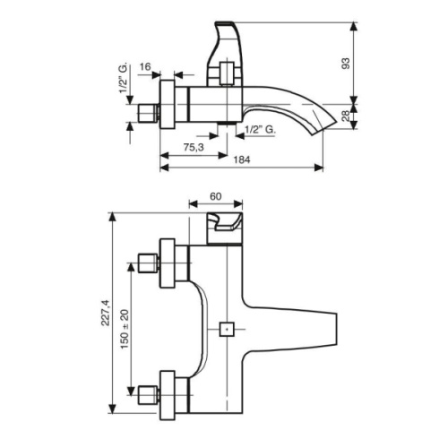 Смеситель для ванны Emmevi Niagara 74031 - фото 3