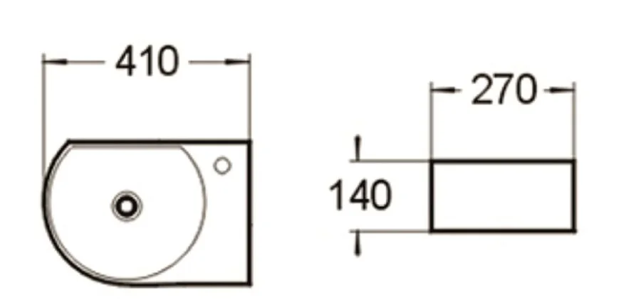 Раковина SantiLine 41 см левосторонняя - фото 2
