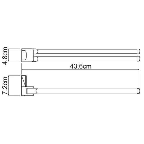 Полотенцедержатель WasserKRAFT Leine K-5031 двойной - фото 2