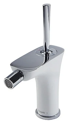 Смеситель для биде Hansgrohe PuraVida 15270400 однорычажный хром-белый, с донным клапаном - фото 5