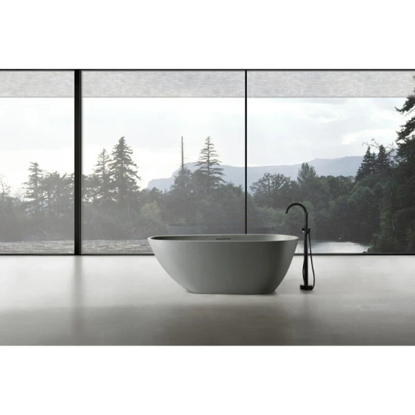 Ванна из искусственного камня Abber Dortmund 170x75 см светло-серая матовая, современныe, hi-tech - фото 3