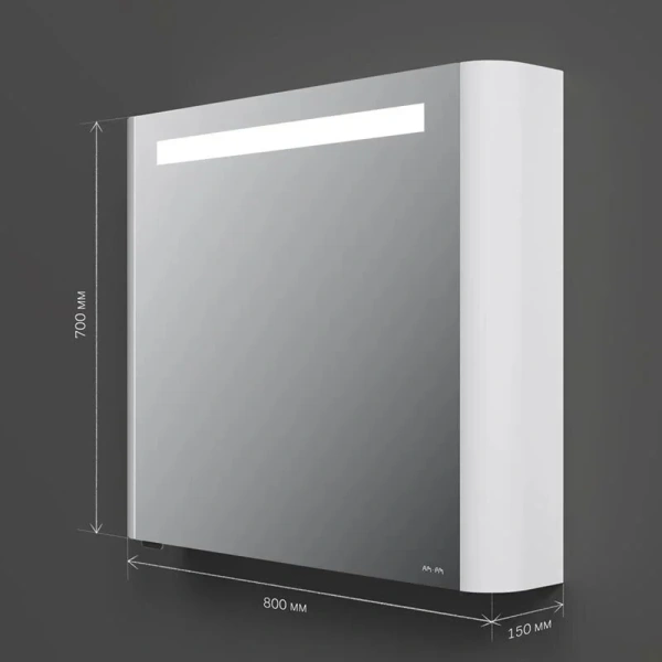 Зеркальный шкаф с подсветкой Am.Pm Sensation M30MCR0801 80 см МДФ - фото 2