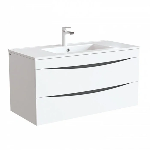 Тумба с раковиной подвесная IDDIS Cloud CLO10W1i95K 100 см с перекатным организатором