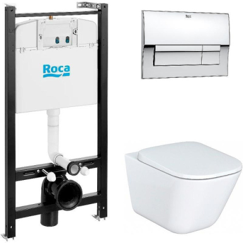 Унитаз с инсталляцией Roca The Gap подвесной - фото 1