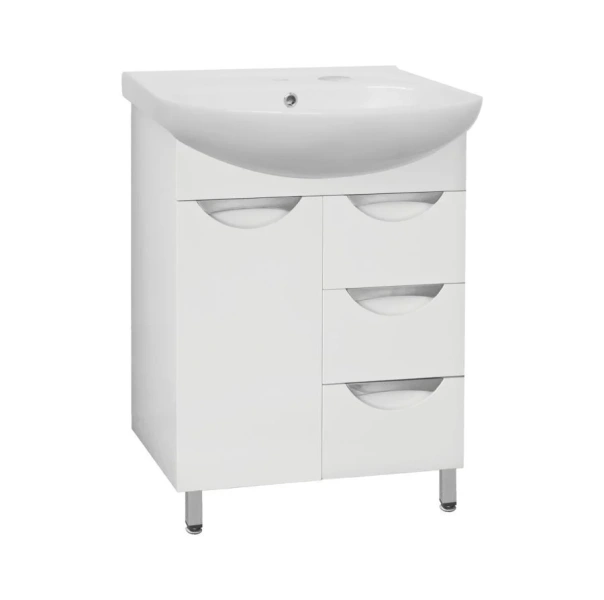 Тумба под раковину напольная Style Line Жасмин 61 см белая - фото 1