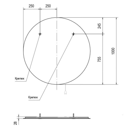 Зеркало с подсветкой Velvex Happy Julia 100 см хром - фото 4