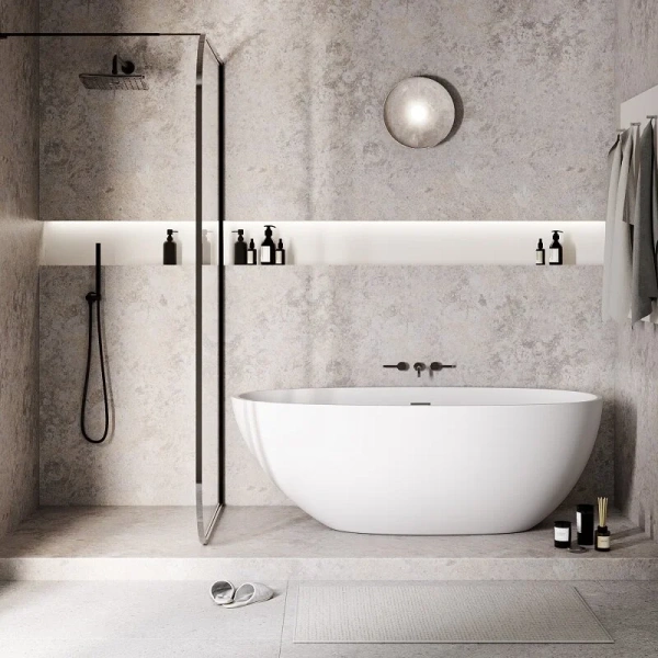 Ванна акриловая Grossman Fly, GR-1104M, 170 x 75 см, отдельностоящая, белая матовая - фото 3