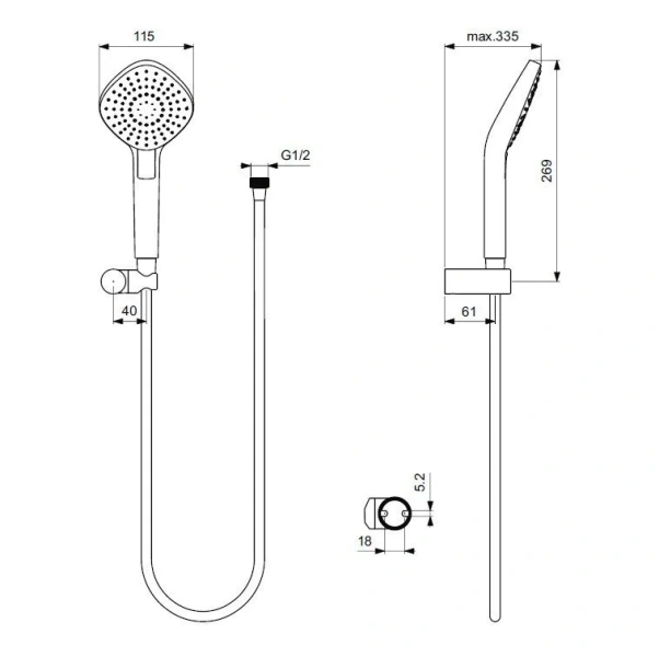 Душевой комплект Ideal Standard IdealRain Evo Diamond L3 - фото 2