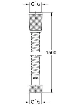 Шланг, хром, Grohe Relexaflex 28143000, душевые комплекты, наборы - фото 2