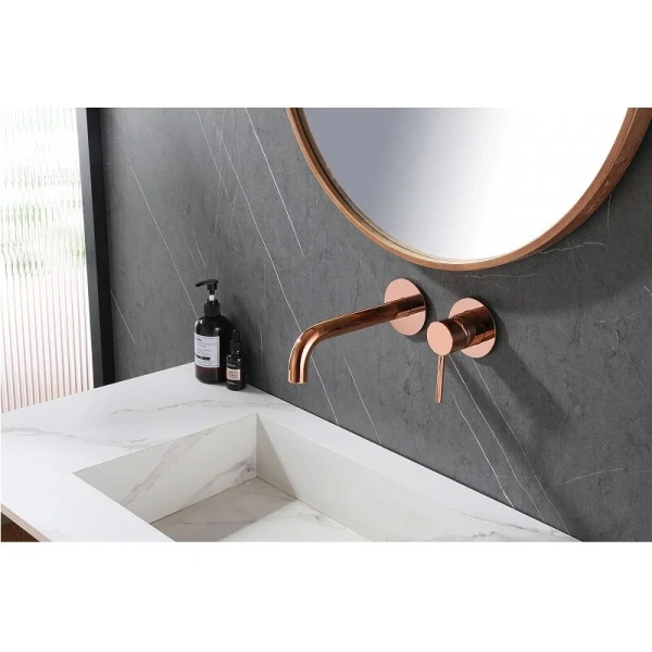 Смеситель для раковины Abber Wasser Kreis розовое золото, современные, hi-tech - фото 3