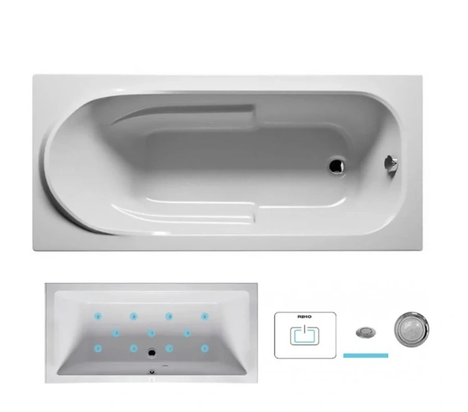 Ванна гидромассажная Riho Columbia 140 x 70 см, AIR - фото 2