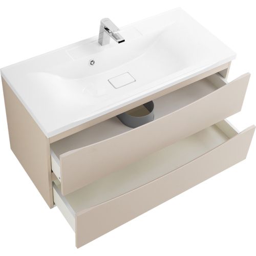 Тумба под раковину подвесная BelBagno Marino 100 см crema opaco, моноблок - фото 5