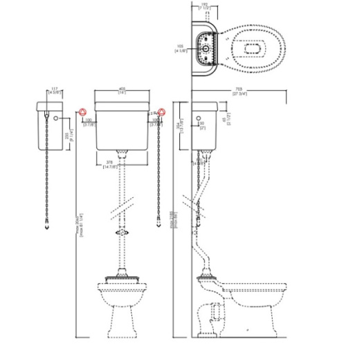 Унитаз Devon&Devon Blues IBWCBLUES с высоким бачком - фото 2