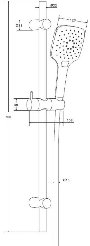 Душевой гарнитур RedBlu by Damixa Origin Evo 918200000 - фото 4
