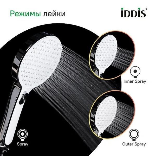 Лейка для душа IDDIS Esper хром, душевые лейки index_1 - фото 7