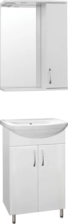 Тумба с раковиной напольная Style Line Эко Стандарт ЛС-00000339 55 см с дверцами - фото 3