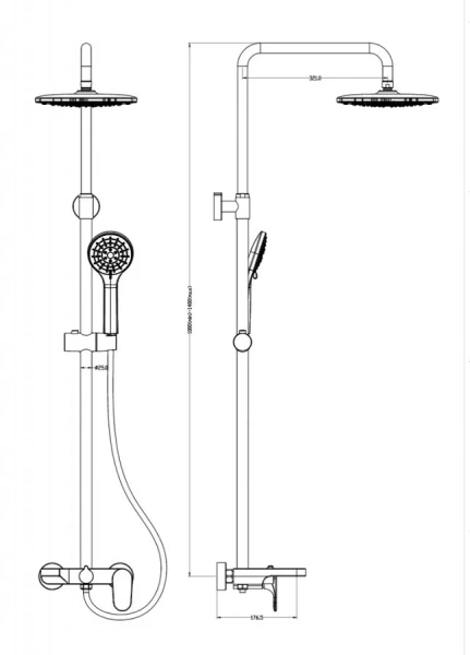 Душевая стойка Boheme Spectre 458 со смесителем - фото 2
