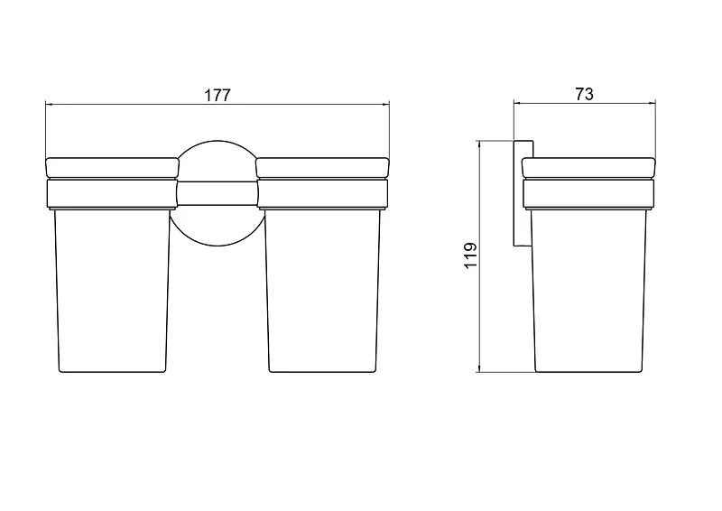 Стакан для ванной Акватек Европа черный матовый - фото 3