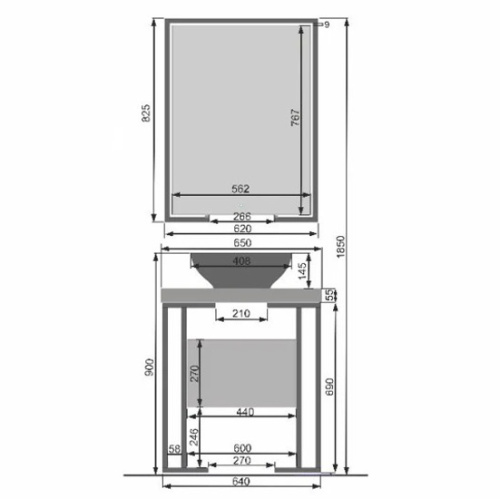 Мебель для ванной Velvex Gelou со столешницей - фото 3