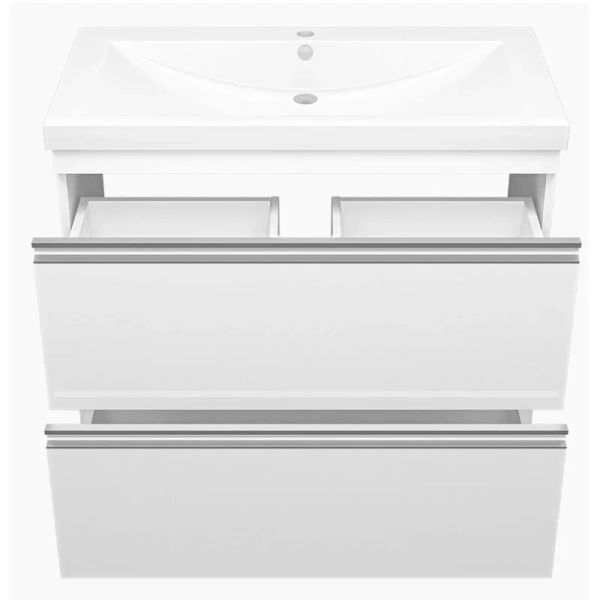 Тумба под раковину напольная Misty Ингрид 90 см белая, напольная, пристенная - фото 4