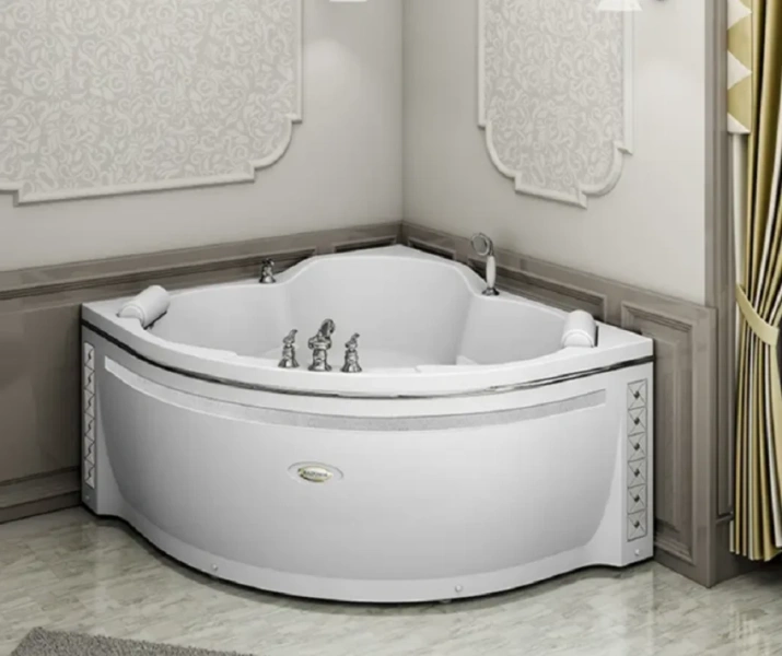 Акриловая ванна Радомир Сорренто 1-01-0-0-1-038, 140 x 140 см, каркас, подголовник - 2 шт., в комплекте, белая, без гидромассажа - фото 5