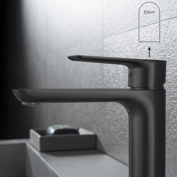 Смеситель для раковины Black&White Universe черный матовый, на раковину - фото 6