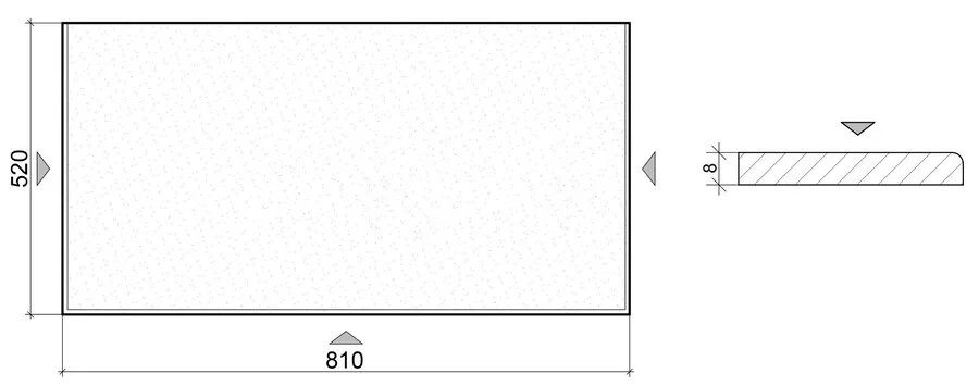 Столешница Boheme Lucido 80 см белая, по запросу - фото 2