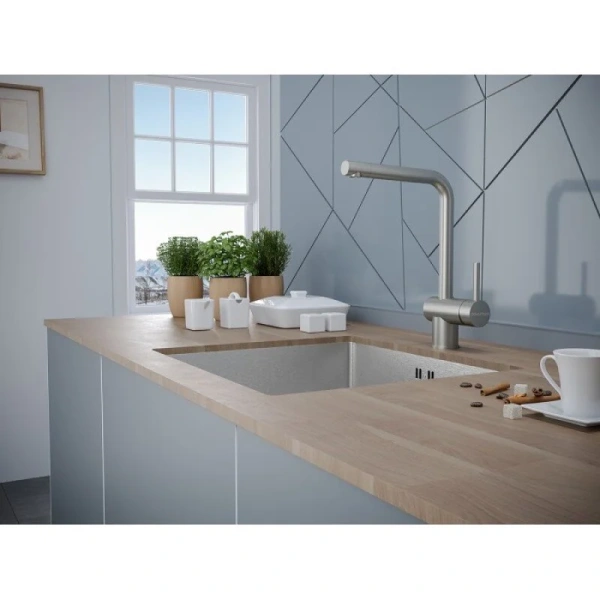 Смеситель для кухни Paulmark Spring нержавеющая сталь, современные, hi-tech - фото 3