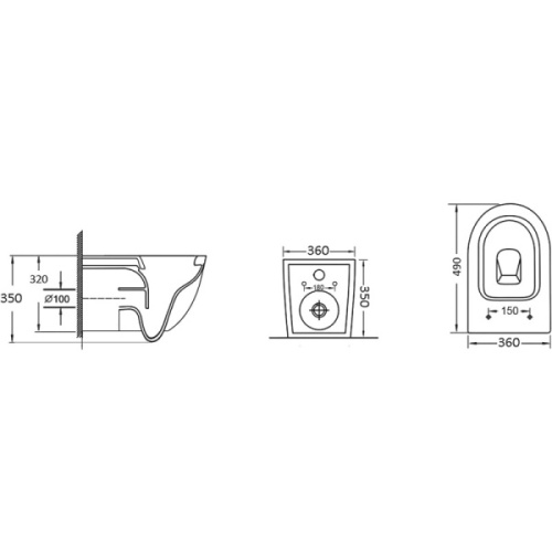 Схема, недорогие, безободковые, сиденье с микролифтом , с антивсплеском - фото 5