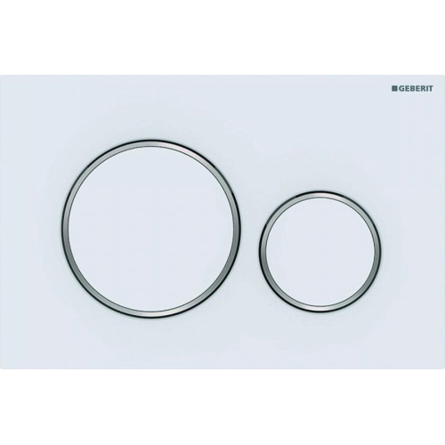 Клавиша смыва Geberit Sigma 20 белая/обод хром глянцевый противоотпечатковая поверхность - фото 9
