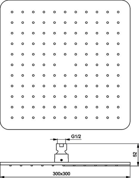 Верхний душ Ideal Standard IdealRain Cube хром - фото 2