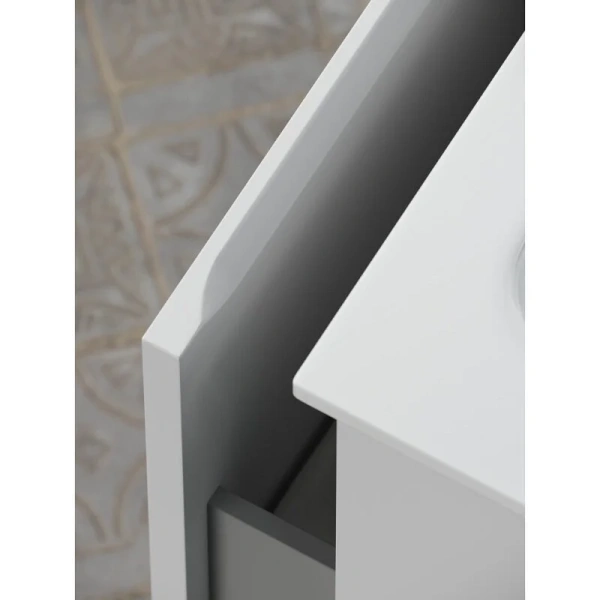 Тумба под раковину подвесная Sancos Very 80 см bianco, 80 см - фото 6