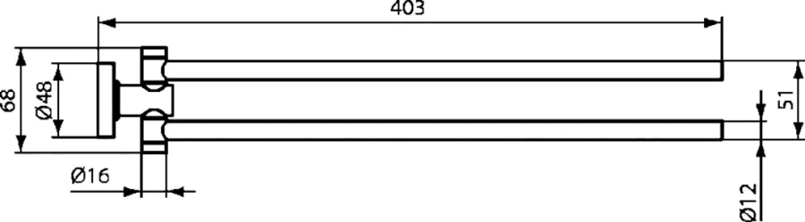 Полотенцедержатель Ideal Standard Iom двойной, хром - фото 3