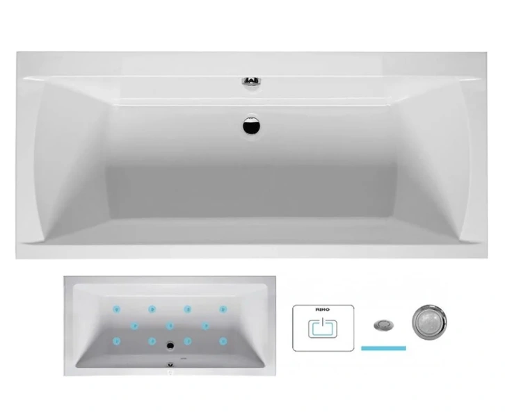 Гидромассажная ванна Riho Julia 160 x 70 см, AIR - фото 2