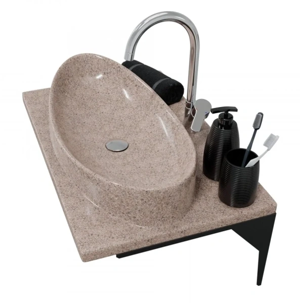 Раковина СанТа Вега 70 см речной песок, другие - фото 4