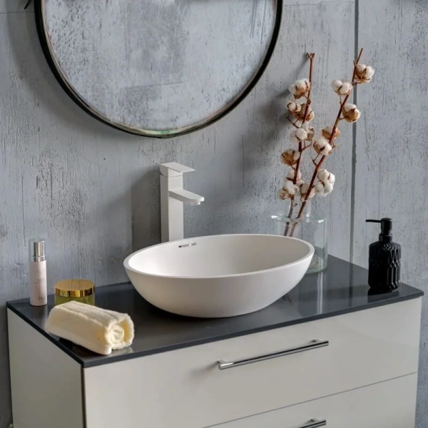 Раковина Montebianco Conca 48 см белая матовая - фото 3