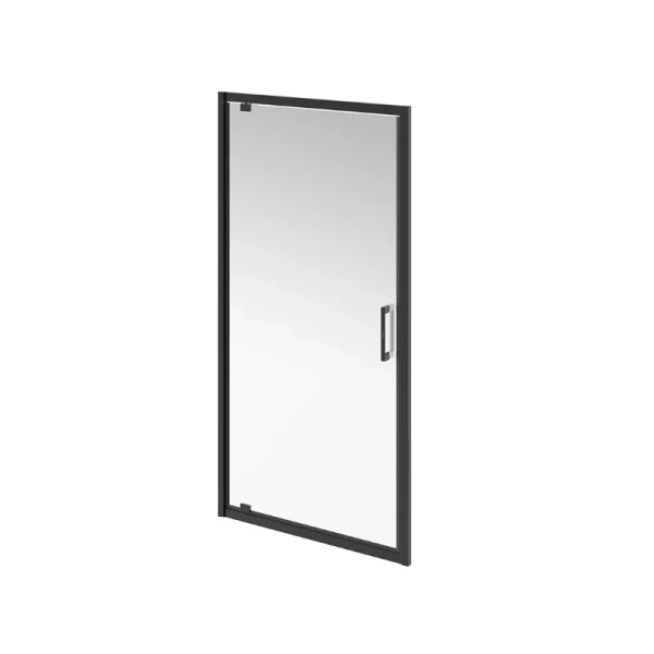 Душевая дверь в нишу Kerama Marazzi Vetro 100 см профиль черный - фото 1