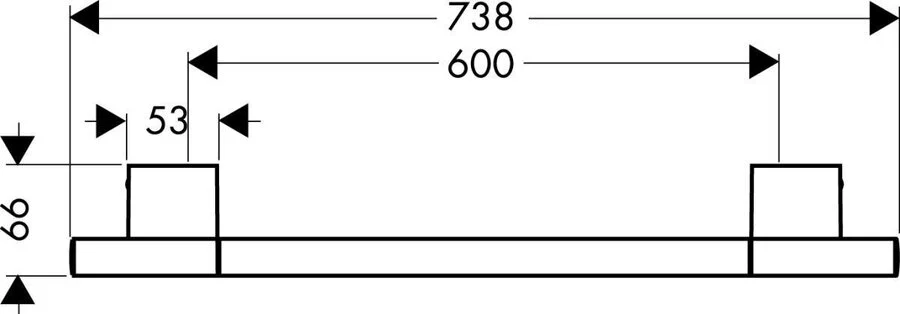 Полотенцедержатель для ванной Axor Uno 41560000, современные, hi-tech - фото 2